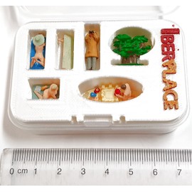 Iberplace 30003 Scale H0 Figures Set Beach No. 2 Decoration Accessories for Your Model Railway H0 1:87 Miniature Figures Model Making Accessories for Diorama Model Railway