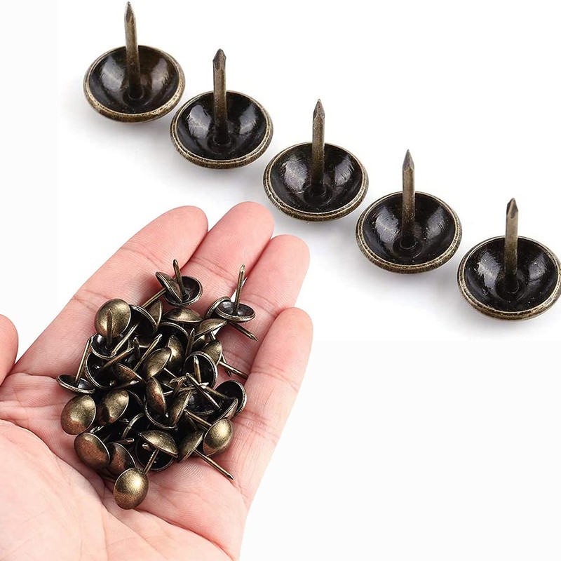 500 Pcs Upholstery Tacks, Antique Bronze Decorative Thumb Tacks, Furniture