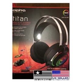 Alpha Gaming Titan LED Stereo Headset/7 Color Changing  Console & PC - Brand New