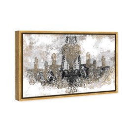 The Oliver Gal Artist Co. Fashion and Glam Wall Art Canvas Prints Chandeliers Luxury Night Diamonds Classic Home Décor, 36x24, Gold Frame
