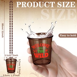12 Pcs Cowboy Boots Shot Glasses Beaded Necklaces Plastic Cowgirl Shot Cups Western Cowboy Party Decoration Mexican Cowboy Themed Party Supplies for Adults and Teens, 6 Styles
