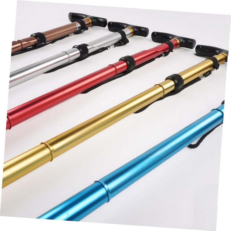 FOMIYES Foldable Adjustable Lightweight Trekking Pole Section Aluminium Alloy Anti-