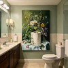 Funny Floral Toilet Paper Canvas Farmhouse Bathroom Framed Ready To