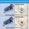 PATIKIL Brass Threaded Repair Insert Nut, 8 Pcs M8xM4x10mm Male