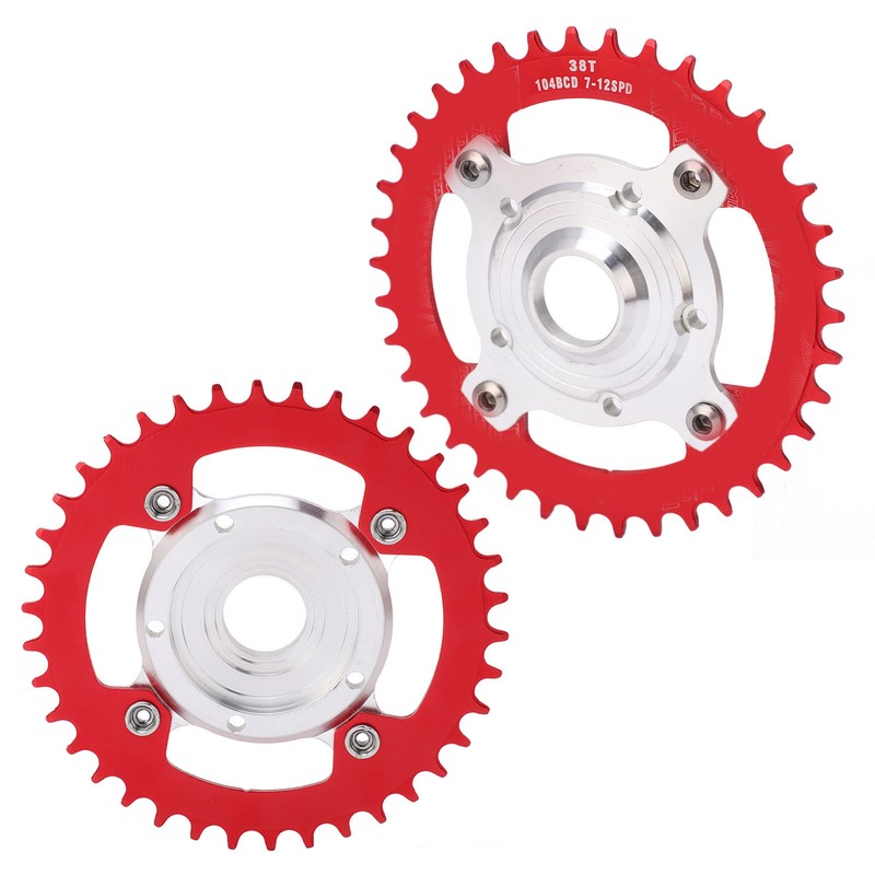 38T 104 BCD Electric Bike Chainring and Adapter Aluminum Alloy
