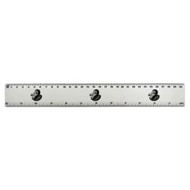 'Dodo Portrait' 30cm (12 Inch) White Plastic Ruler (RL00087334)