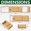 SereneLife Bamboo Bath Caddy with Fold and Lock Design -