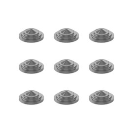 9 Pcs Snowboard Deck Pads, MoKo Snowboarding Pads, Anti-Slip Deck Pad, Split Type, Pointed Studded Shape, Aluminum, Safety Protector, Silver