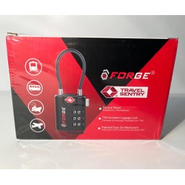 Forge Travel Sentry 4-pack TSA-approved Black Luggage Locks, Model: Eagle/21105