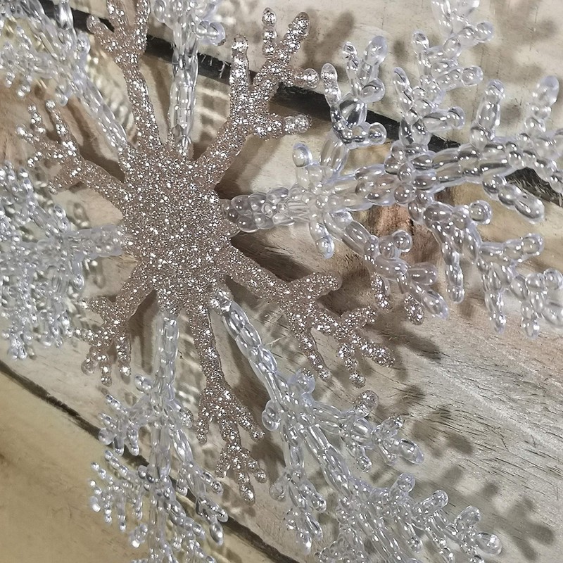Elegance by Snow White Decorative 30cm Hanging Glitter Snowflake, Gold