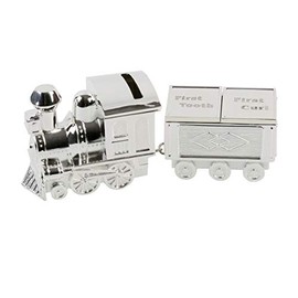 Bambino Silver Plated Train Money Box - First Tooth/First Curl Carriage - CG404