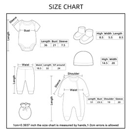 BIGBIGKISS Baby Boys Girls 17 Piece Cotton Layette Set Unisex Infant Clothes and Accessories Newborn Essentials 0-3 Months