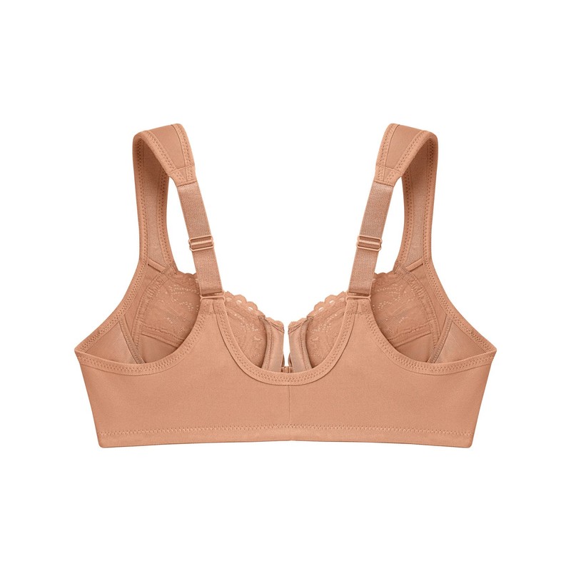 Glamorise Women's Wonderwire Front-Closure Bra Underwire #1245, Cappuccino, 42DD