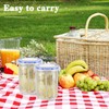Eerrhhaq 4 Pcs Pickle Container with Strainer,24 oz Pickle Jar