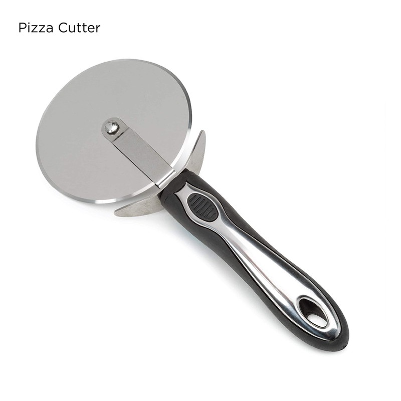 Laroma Pizza Baking Stone Set, 15-Inch - Includes Serving Rack,