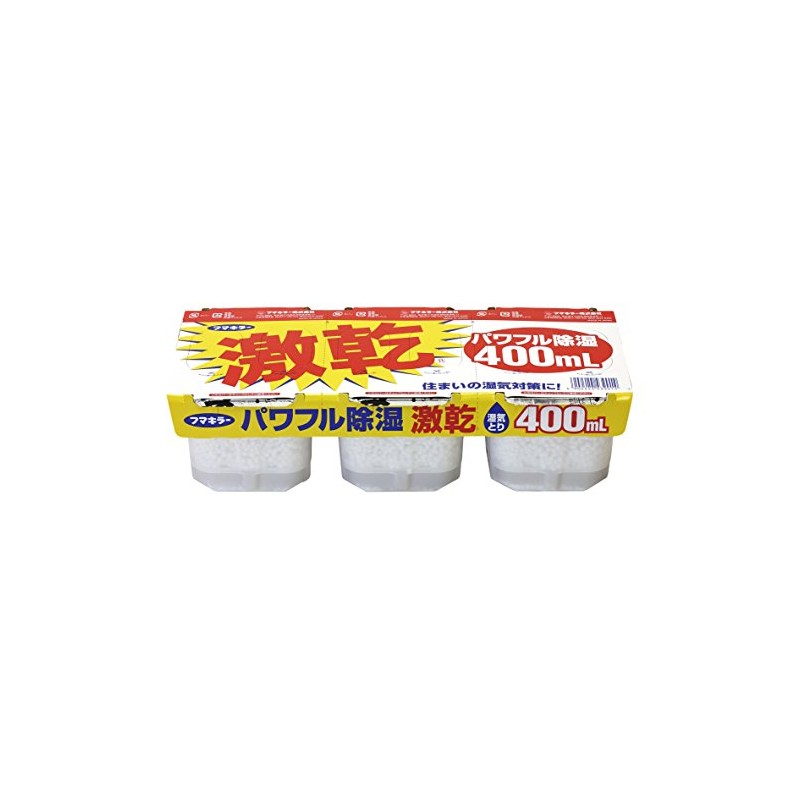 激乾 除湿剤 タンク型 湿気取り 除湿量400ml ×3個パック クローゼット・押入れ 冬場の結露対策や換気しにくい収納庫などに フマキラー
