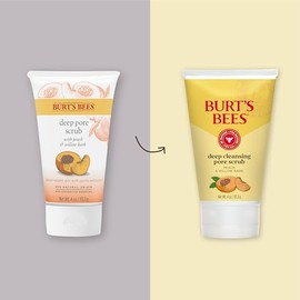 Burt 's Bees paquete de 3 frascos de 4 onzas de exfoliante de durazno y corteza de sauce para poros