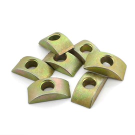 20Pcs M8 Alloy Furniture Connector Half Moon Nuts Spacer Washer Hardware Accessories for Connect Furniture, 8mm Hole Dia