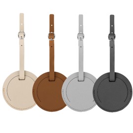 4 Pcs Suitcase for Round Labels Colored Labels Luggage Faux Leather Luggage Tags for Suitcase Tag Set Privacy