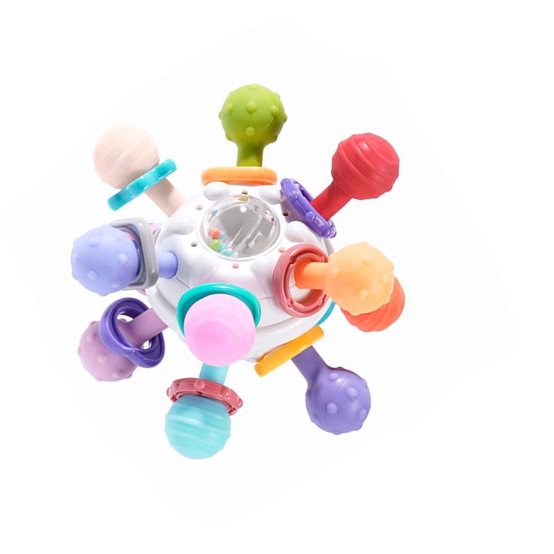 Baby Hand Rattle Toy Colorful 12 Teething Balls Gum Massage