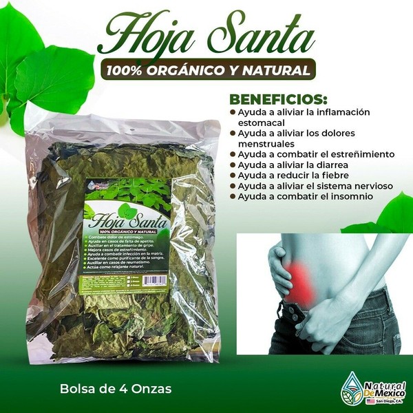 Tierra Naturaleza Hoja Santa Hierba Santa Live Root Beer Plant -Inflamación estomacal 4 onzas-113g