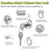 Litensh Cabinet Cam Locks 25mm, Mailbox Lock with Key Different,