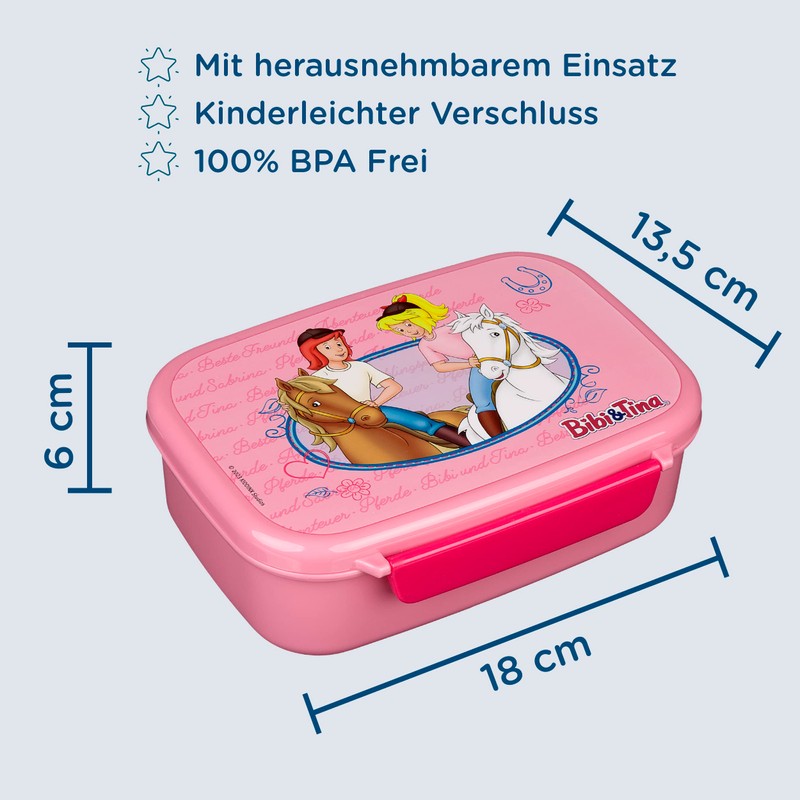 Scooli Bibi & Tina Plastic Lunch Box with Insert and