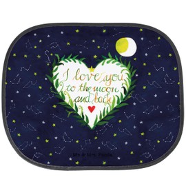 Mr. & Mrs. Panda Car Sun Shade Love u to The Moon & Back - Gift, Sun Visor, Summer Decoration, Anniversary, Sun Protection Baby, Saying