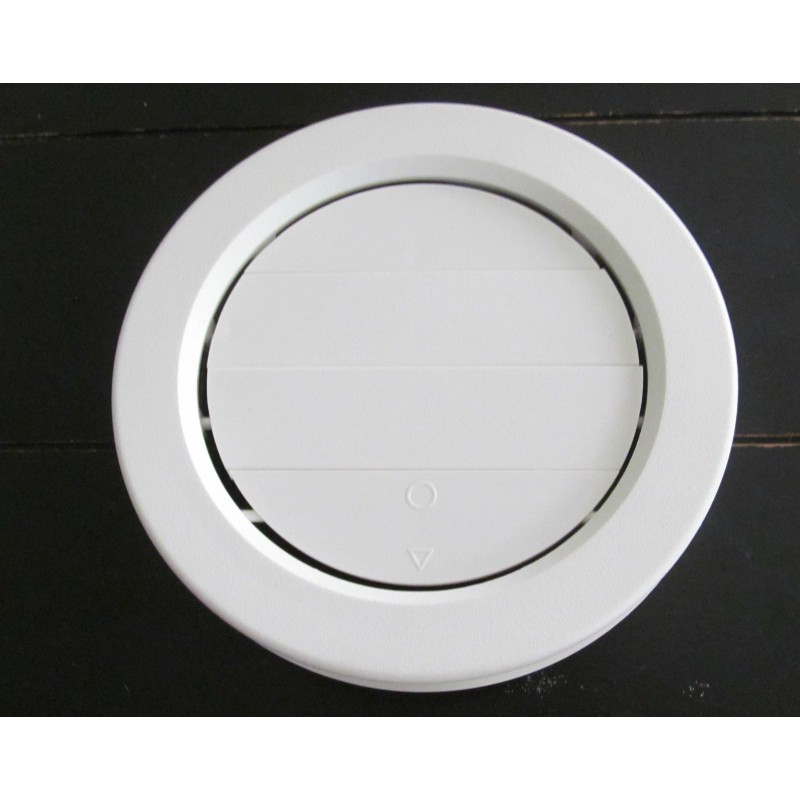 D&W 6 7/8" WHITE Round Ceiling A/C Vent 1 1/2"