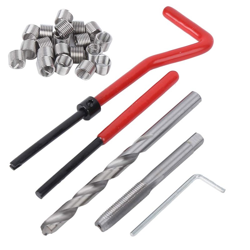 25Pcs Thread Repair Tool Kit, M7 Thread Repair Insert Kit