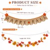 Happy Fall Burlap Banner with Maple Leaf Garland