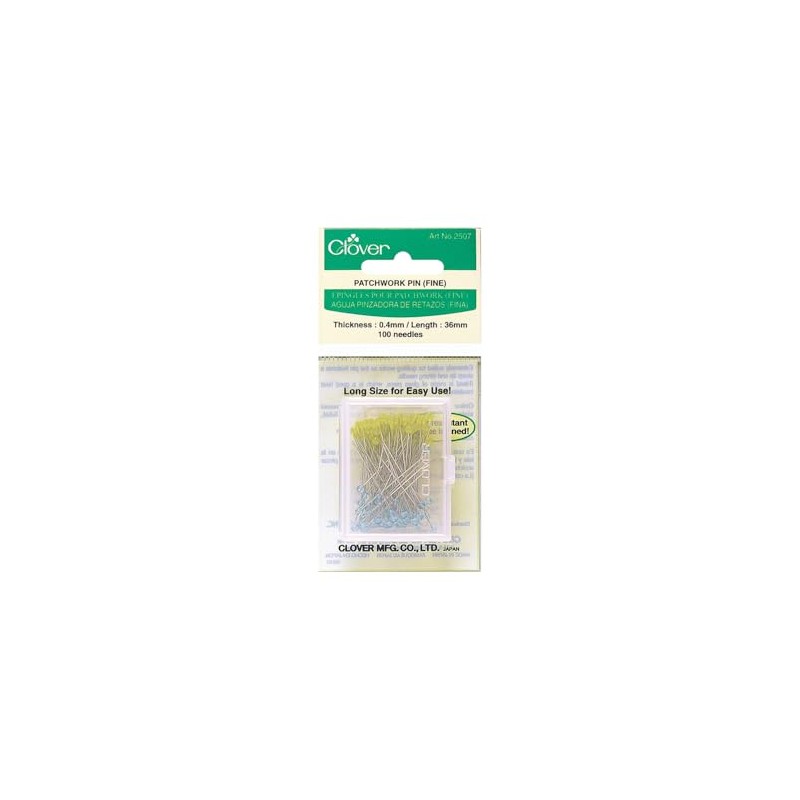Clover Patchwork Pins-Fine, 100 Per Pack