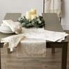 DII Velvet Collection Tabletop, Table Runner, 14x72, Cream