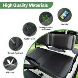 T TGBROS Golf Cart Seat Covers Fit for Yamaha G2 G9 G16 G19 G22 OEM Ordinary Seat Cushion Golf Cart Front Seat Cover Kit Waterproof Vinyl Leather Breathable Anti-Scratch No Need Gun Nails