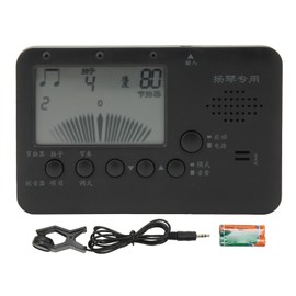 Dulcimer Tuner 3 in 1 Metronome Tuner Tone Generator Music Instrument Tool with LCD Display MT520Y Black