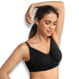Carriwell Carri-Gel Maternity Bra, Nursing Bra for Breastfeeding, Color: Blackcheck, Size: S