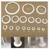 Wall Flange Cover Collars Plastic Radiator Pipe Collars, 4 Pieces,Water