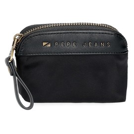 Pepe Jeans Morgan Casual Backpacks Travel Bags Beige and Black Faux Leather for Women by Joumma Bags, black, round purse