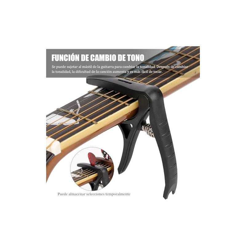 60pcs Púas para Guitarra, Accesorios para Guitarra, con Cejilla y