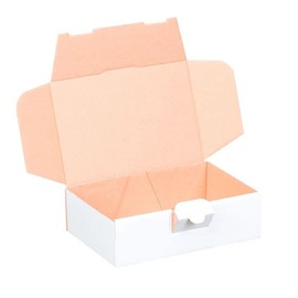 smiley pack 25 Maxi Letter Boxes 160 x 110 x 50 mm White (Pack of 25) DIN A6 Maxi Letter Shipping Box for DHL DPD GLS Hermes Goods Shipment Book Shipment with Snap Closure