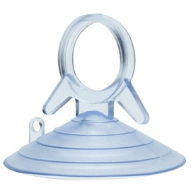 Clear Plastic Suction Cups with Loops - 4.5 cm (1.75 in) Wide, Set of 10, For Glass Windows, Windshield, Tile, Kitchen, Bathroom Mirror, Shower Wall, Terrarium, Car Window, Office, Hangers, Kit