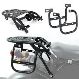 Xitomer Luggage Rack Set Compatible with Ruckus 50 Zoomer 2003-2024 Scooter Rear Rack + Saddlebag Support Motorcycle Pannier Rack Carrier Luggage Rack