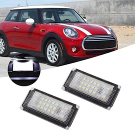 KIMISS LED License Plate Light for Mini R50 R52 R53 2001-2006 6000K 18 LEDs Number Plate Lamp Pair