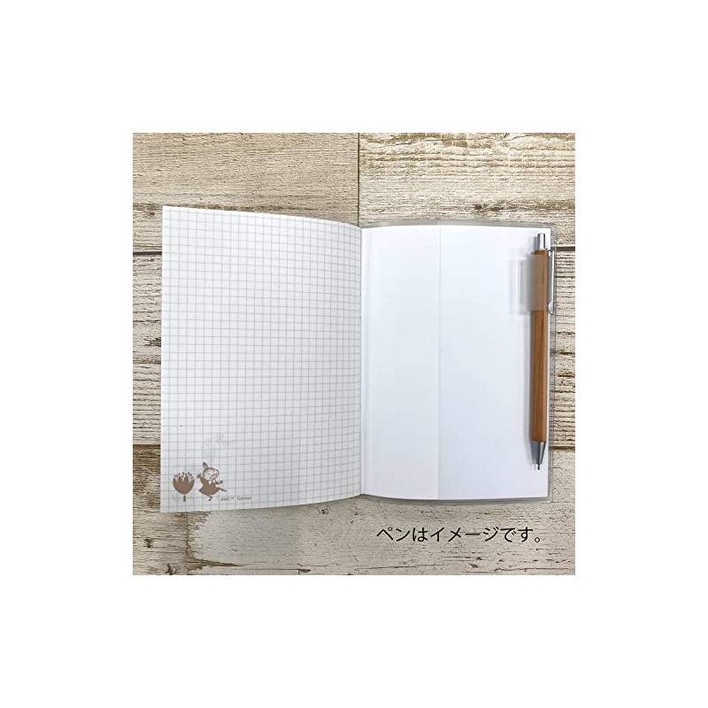 Gakken Staful Moomin Notebook with Cover, A6, Graph Ruled, Pink
