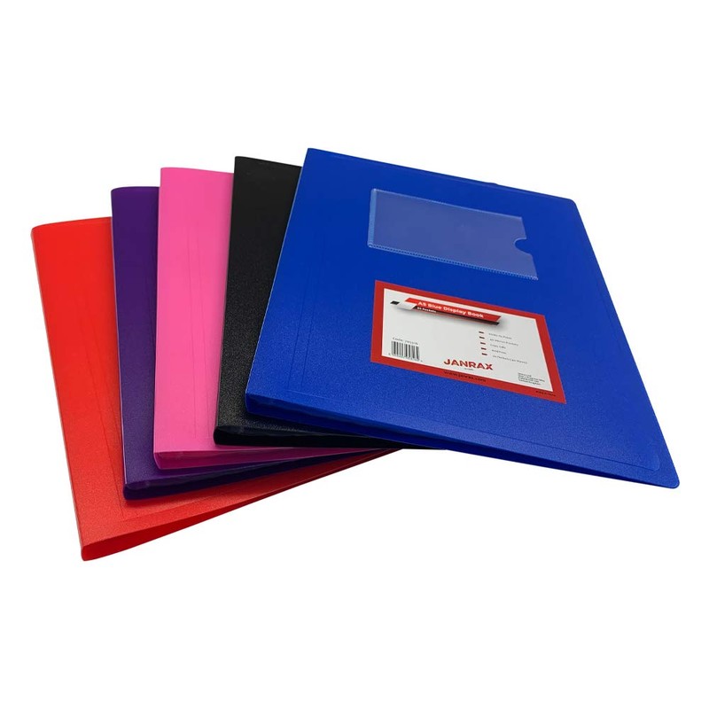 A5 Pink Flexible Cover 20 Pocket Display Book