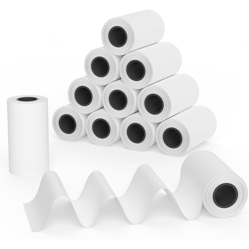12 Rolls Kids Camera Print Paper Refill, Thermal Paper Rolls,Kids