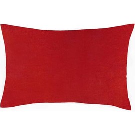 KHIM 100% Cotton Pair of Housewife Pillow Cases Ultra Soft Premium Quality Ultra Soft Premium Quality- Red