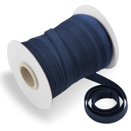 Tewadoo Bias Tape Double Fold 1/2 Inch - Navy Blue 55 Yards Polyester Binding Tape for Sewing, Quilt Binding, Hemming, Seaming and Fabric Piping