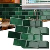 MOONFUN 10 Sheet Thicker Subway Tiles Dark Green Peel and