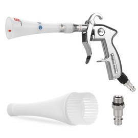 MYPIN Car Cleaning Gun, 6-9.2Bar Dry Blow Gun, High Pressure Compressed Air Blow Gun, Interior Car Cleaning with 2 Nozzles for Vehicle Car Carpet Dashboard Seat Upholstery (White)